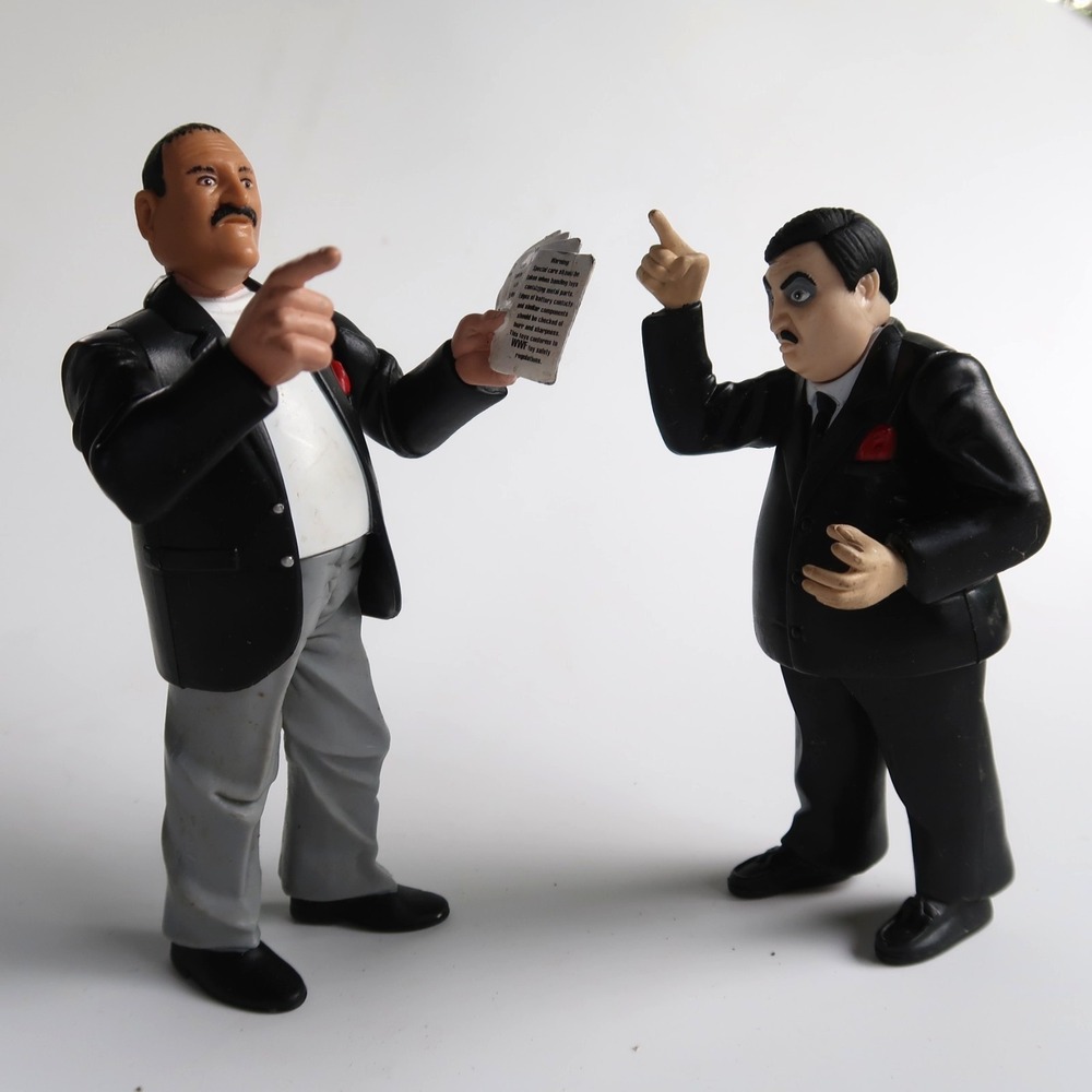 Paul Bearer vs Sgt. Slaughter Wrestling Figure Vintage lot WWF 90s WWE